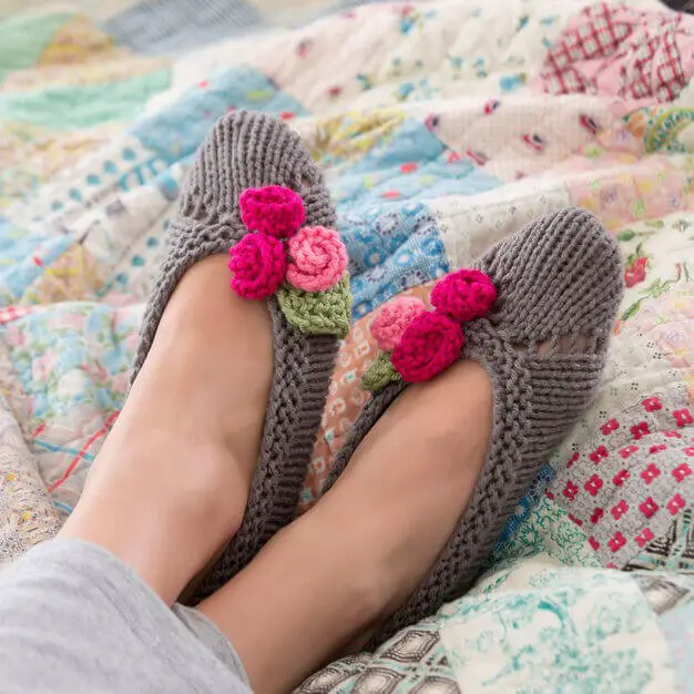 Floral slipper flats