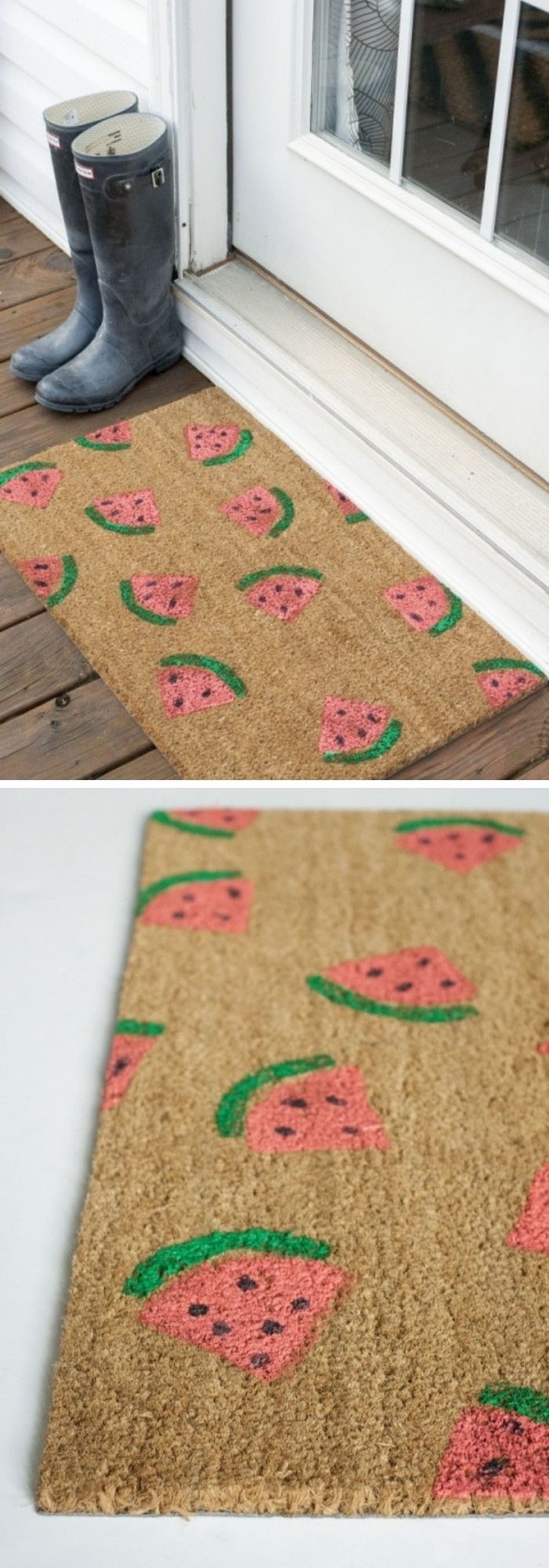 Watermelon welcome mat