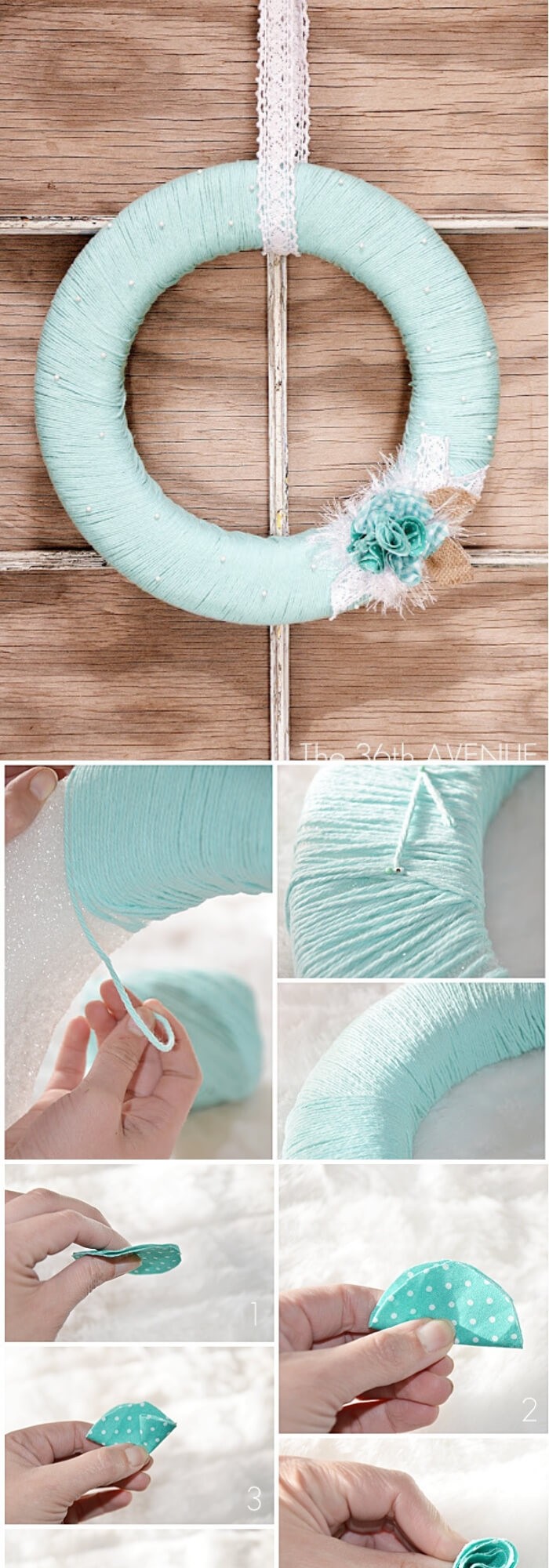 #4. Yarn Spring Wreath