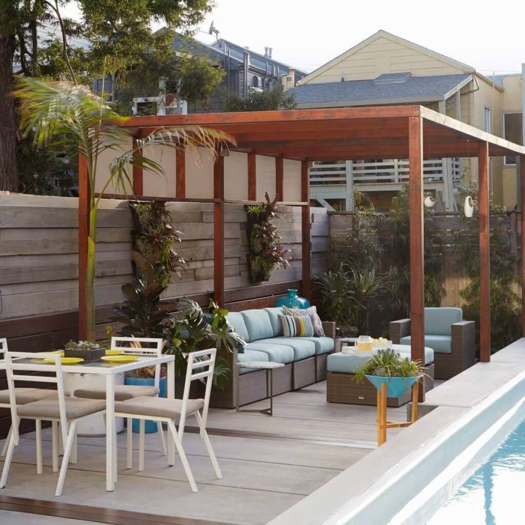 Poolside Patio with Pergola