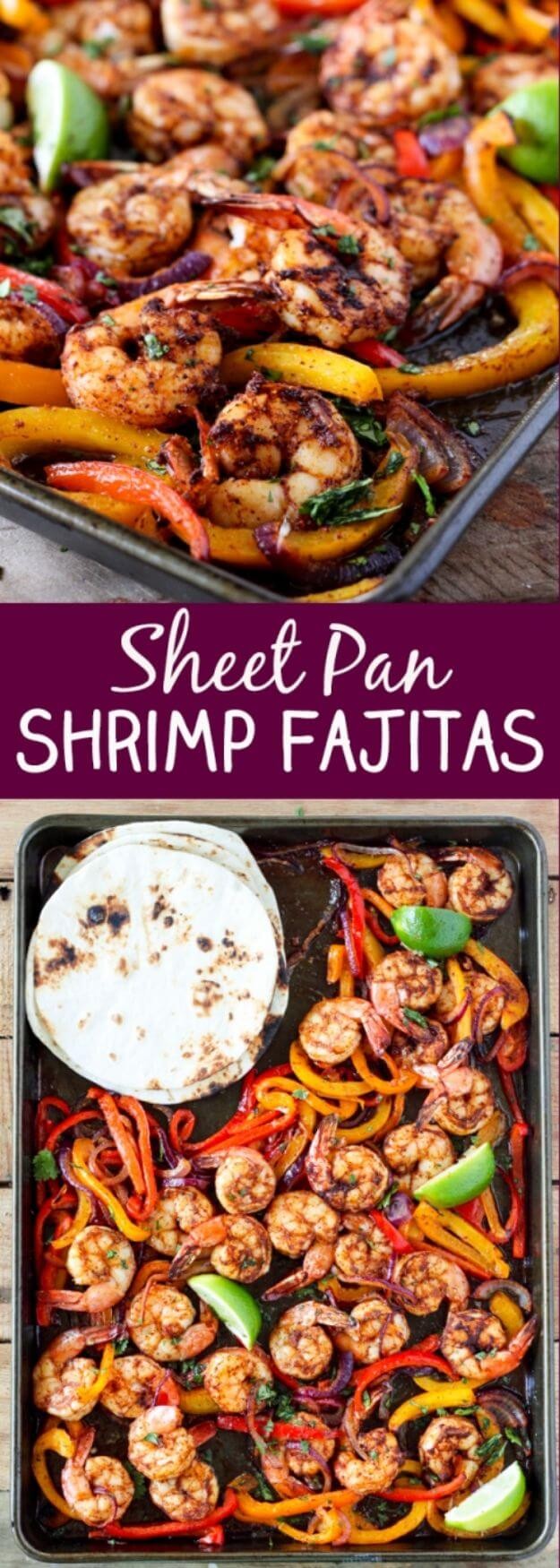 One Sheet Pan Shrimp Fajitas