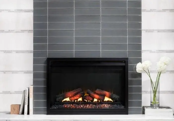 Modern fireplace tile ideas