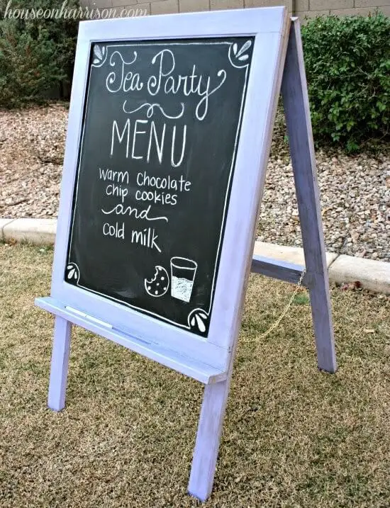 DIY Cabinet door Easel