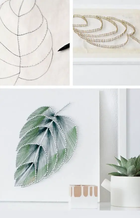 Palm leaf string art