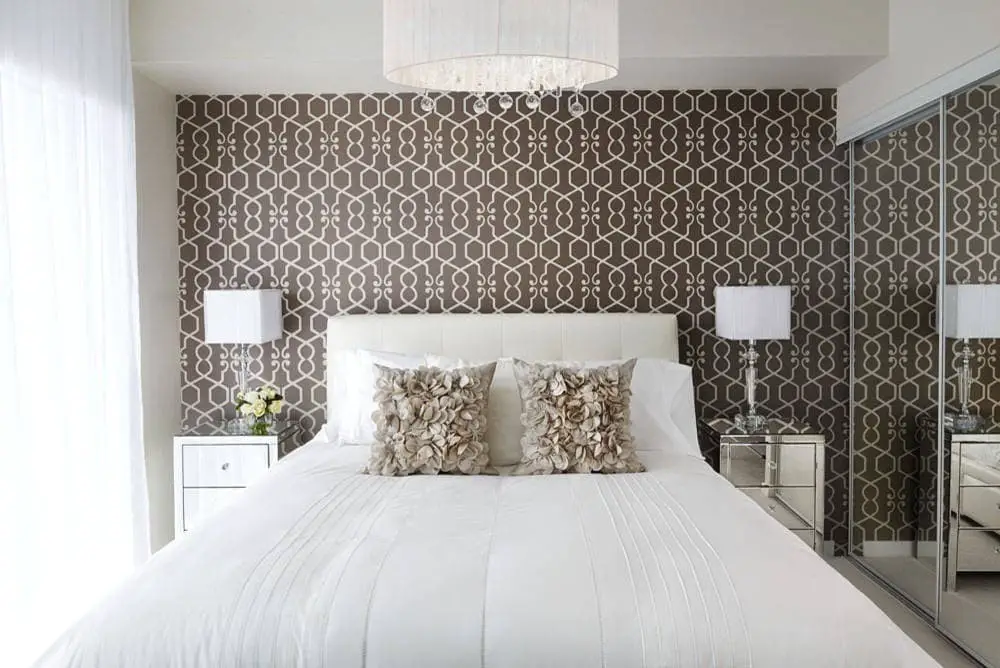 Bedroom wallpaper accent wall ideas.