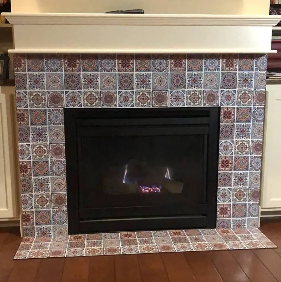 Mexican tile fireplace ideas