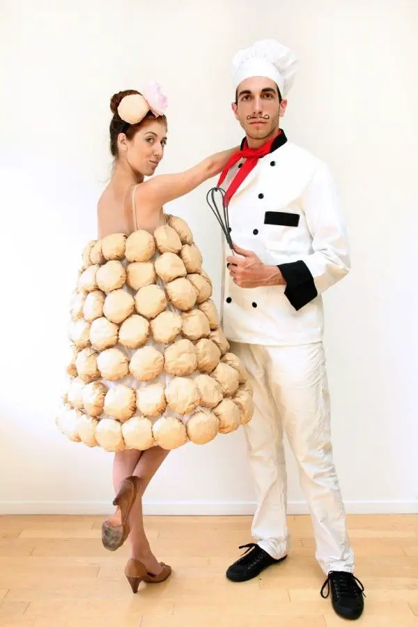 French Chef Couple’s Costume