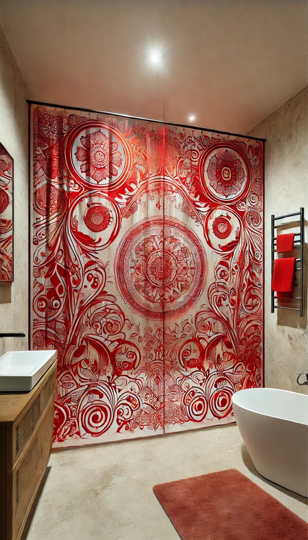 Red Shower and Bathtub Enclosures