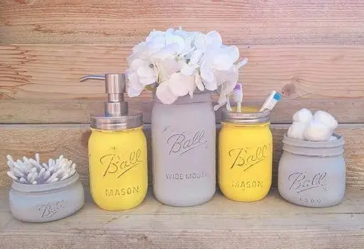 Yellow Mason Jars