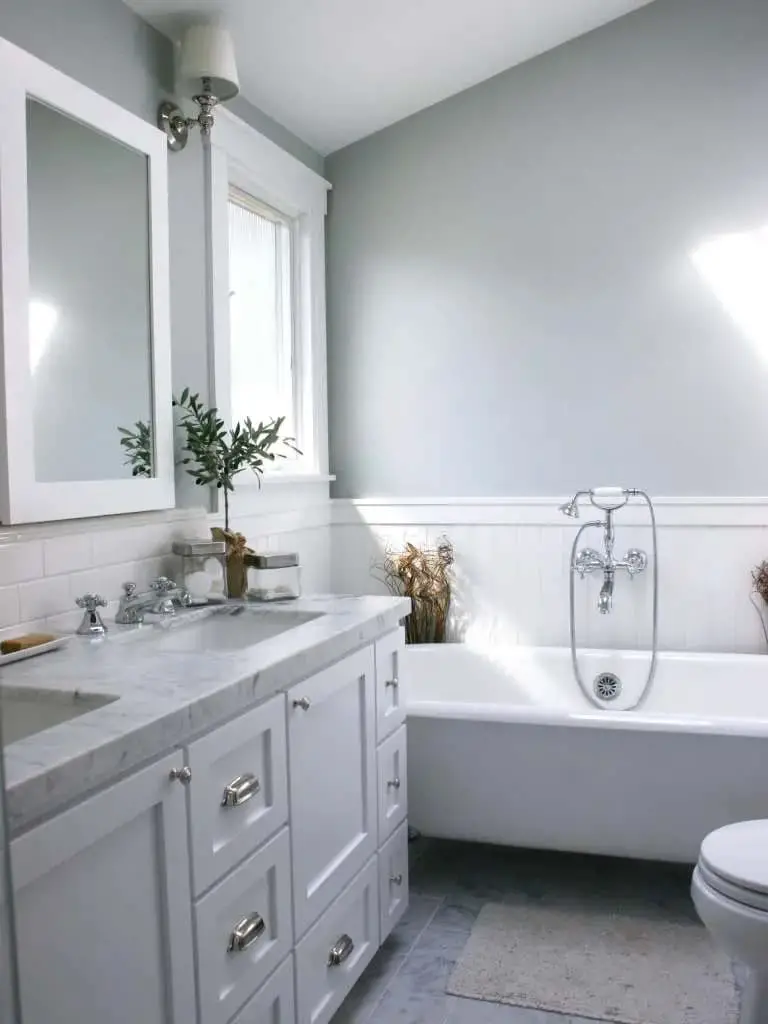 White and Grey Bathroom