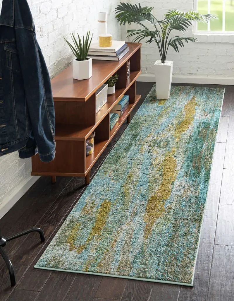 Incorporate Nature Indoors with Blue-Green Rugs