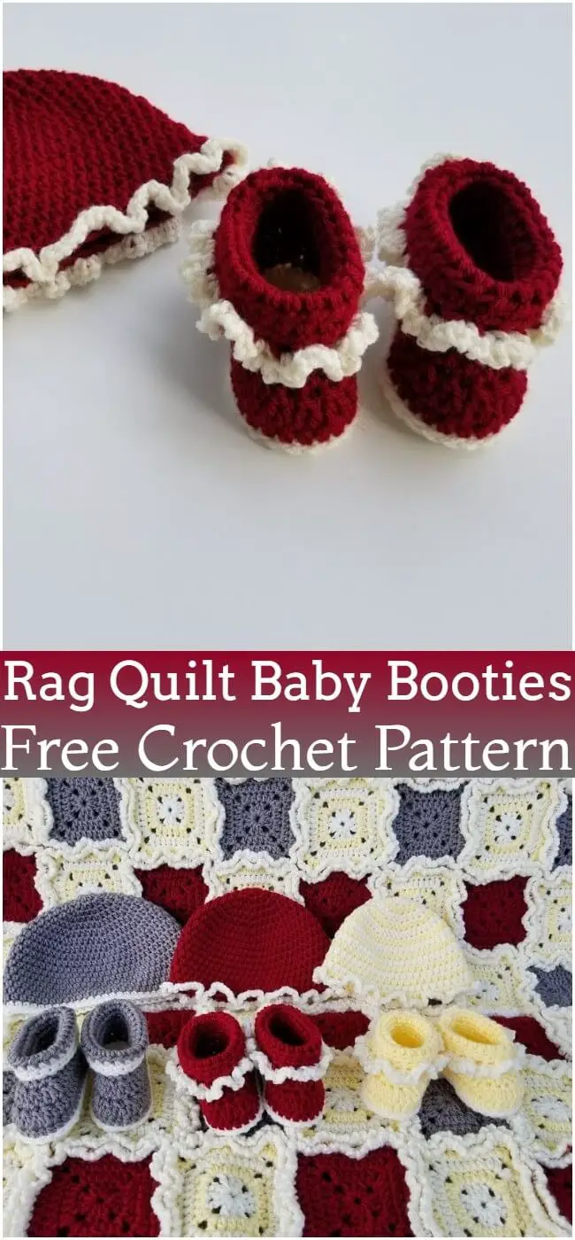 Rag Quilt Baby Booties