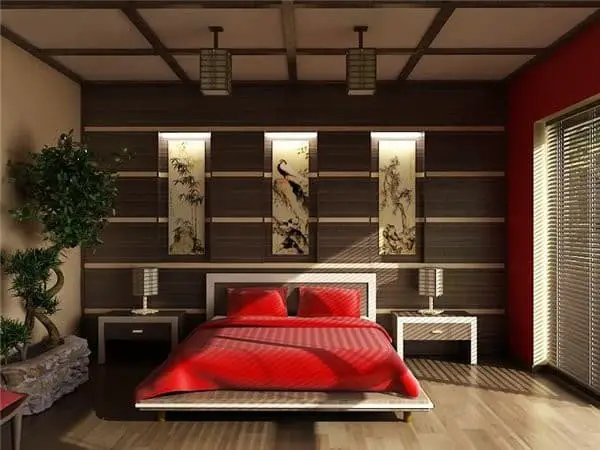 Feng shui bedroom colors for love.