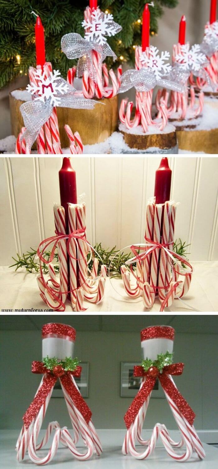 Candy cane candle