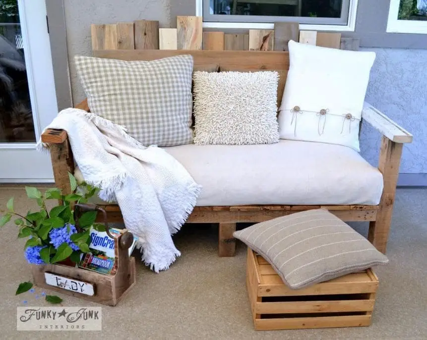 Shabby chic garden bench