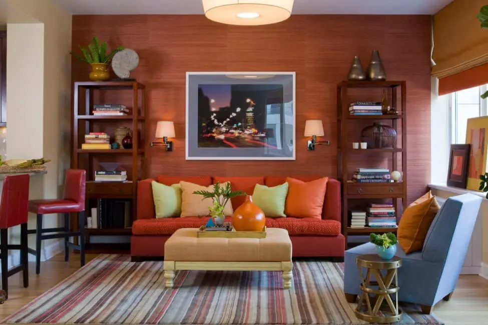 Brown and orange living room ideas