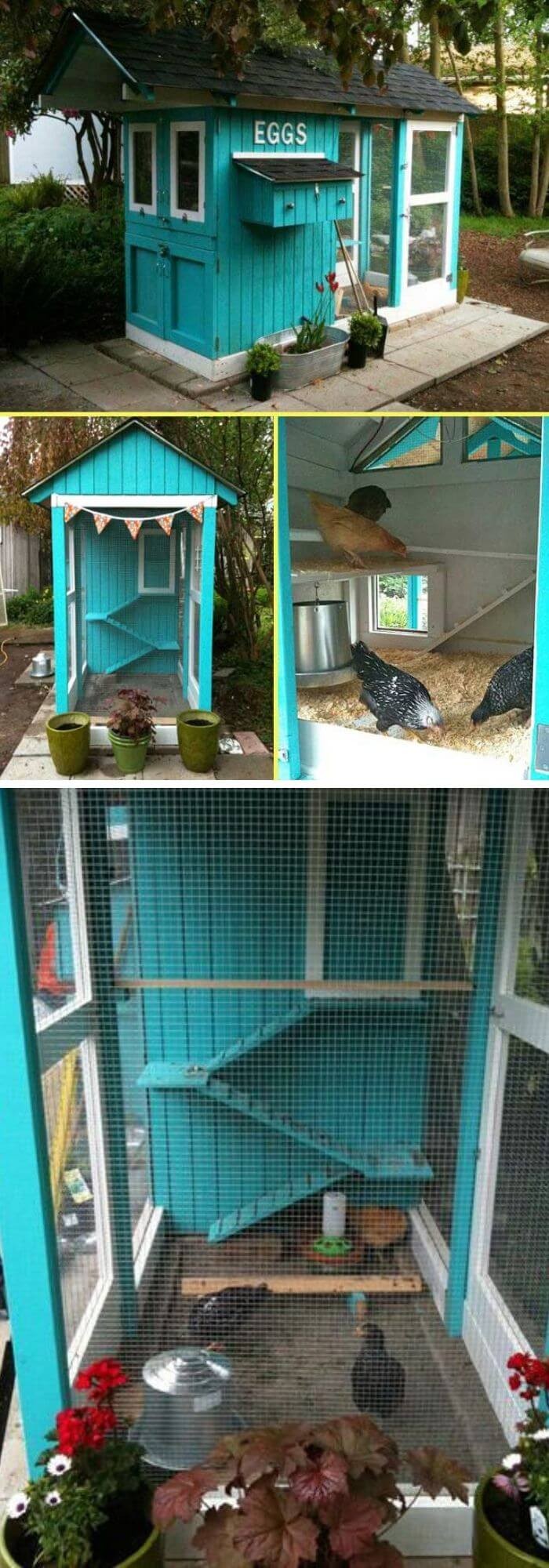 Wooden complete chicken coop