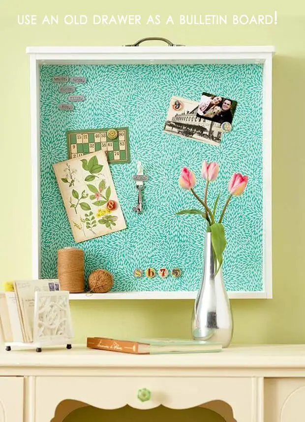 Create Bulletin Boards Using Old Drawers