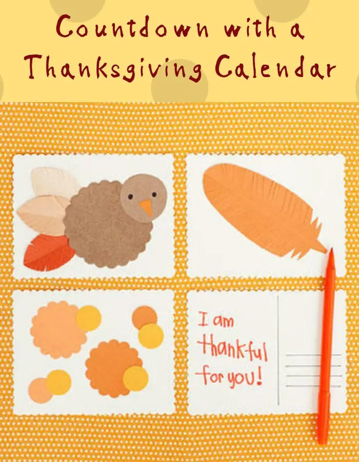 Countdown with a Thanksgiving Calendar