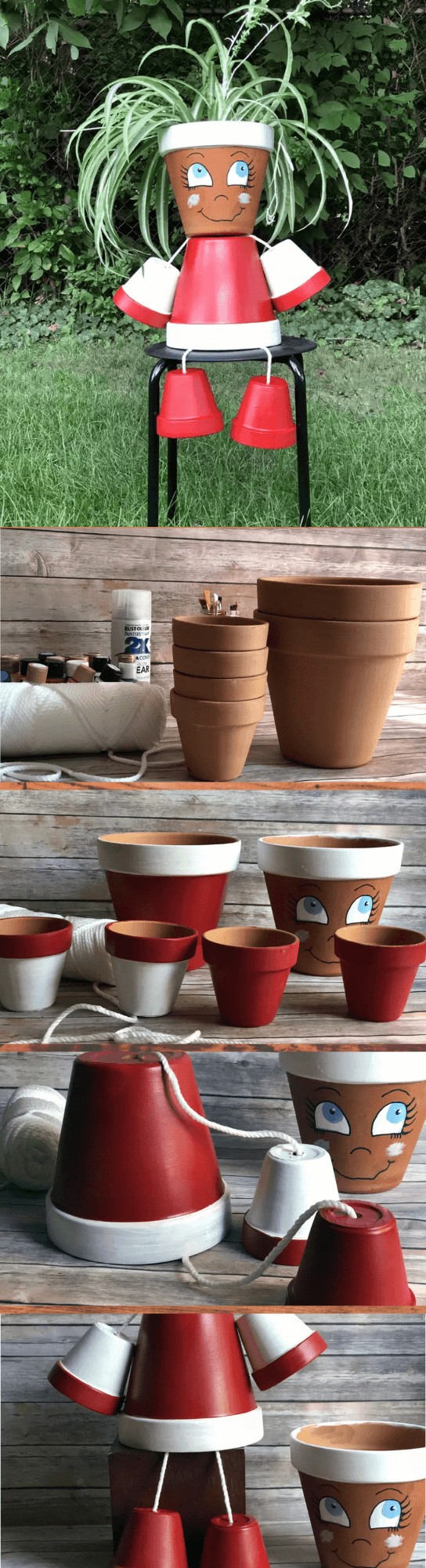 DIY Simple Flower Pot Lady