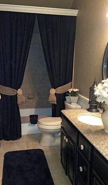 Shower curtains may be used to add style to your bathroom.