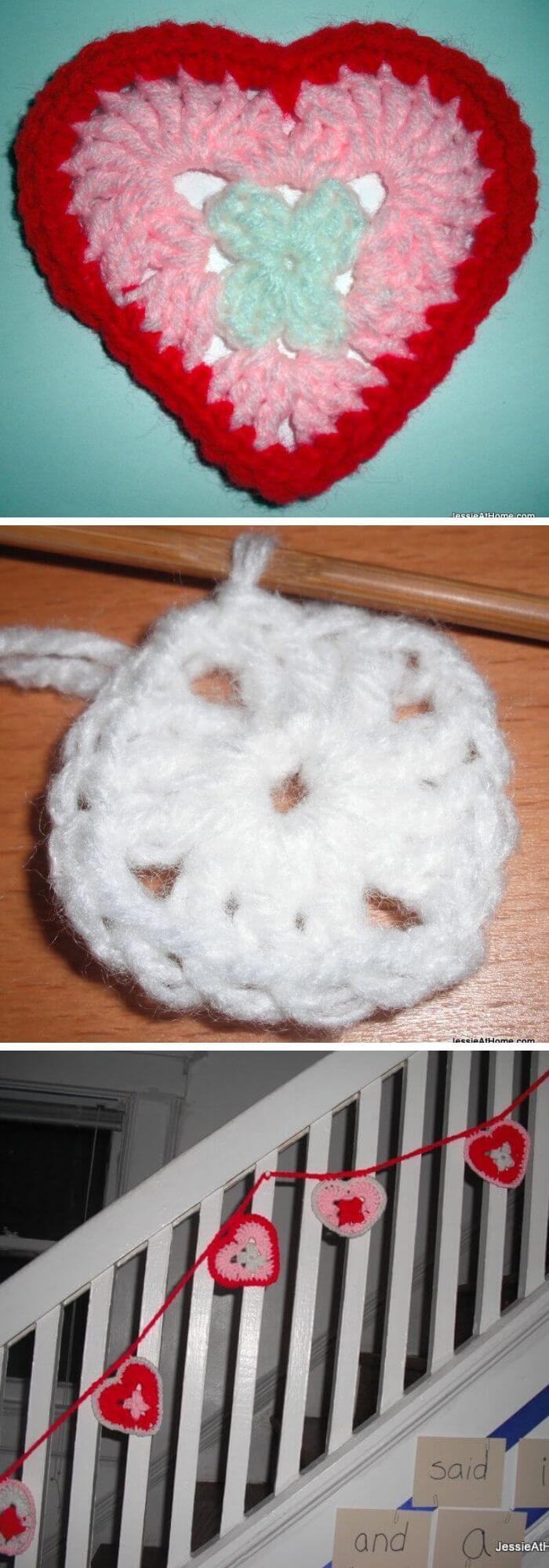 Heart Shaped Crochet Coaster