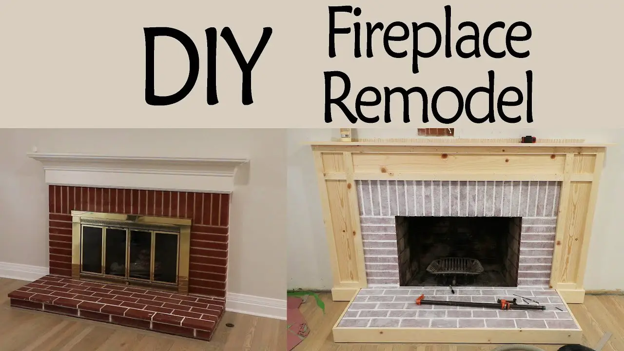 How to remodel a brick fireplace