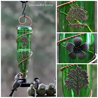 Glass Bottle Bird-Feeders