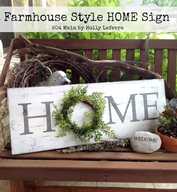 Wood Home Sign