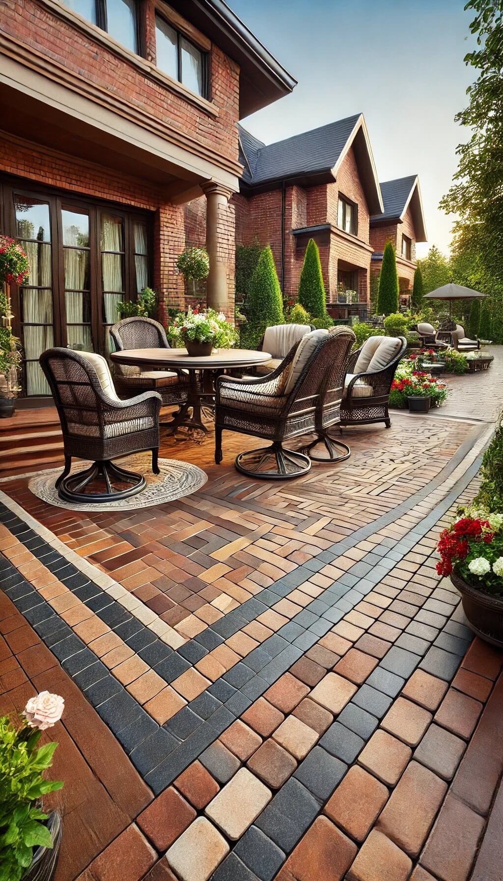 Brick Patio with Border