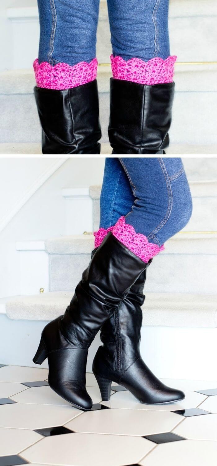 Vintage-inspired boot cuffs