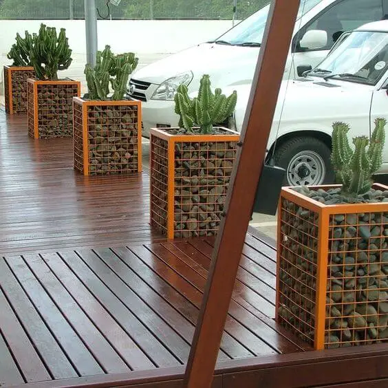 5-8. Gabion planters