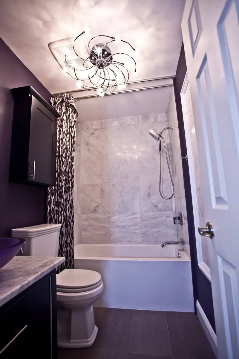 If your bathroom doesn’t have any windows, you’ll need to install some artificial light.