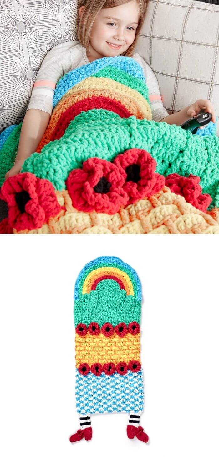 Over the rainbow snuggle sack