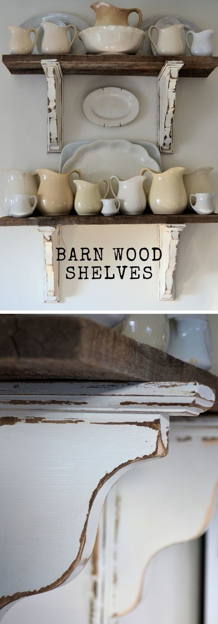 #5. Vintage-styled kitchen shelves