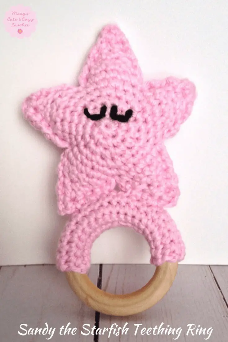 Sandy the starfish teething ring