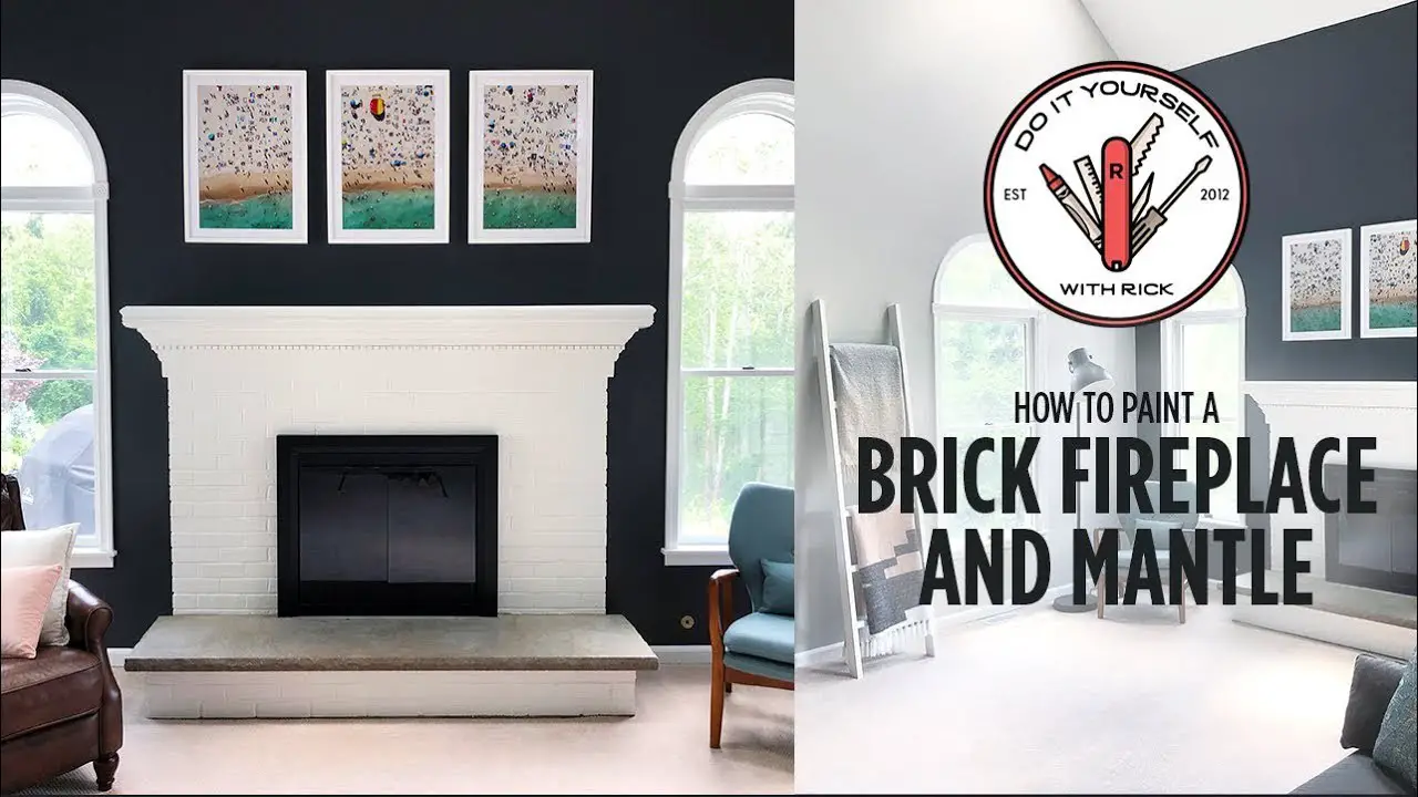 How to paint brick fireplace