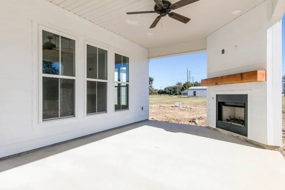 Concrete slab back porch ideas.