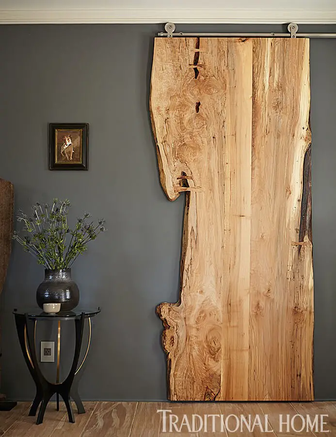 #7. Live edge wood sliding barn door