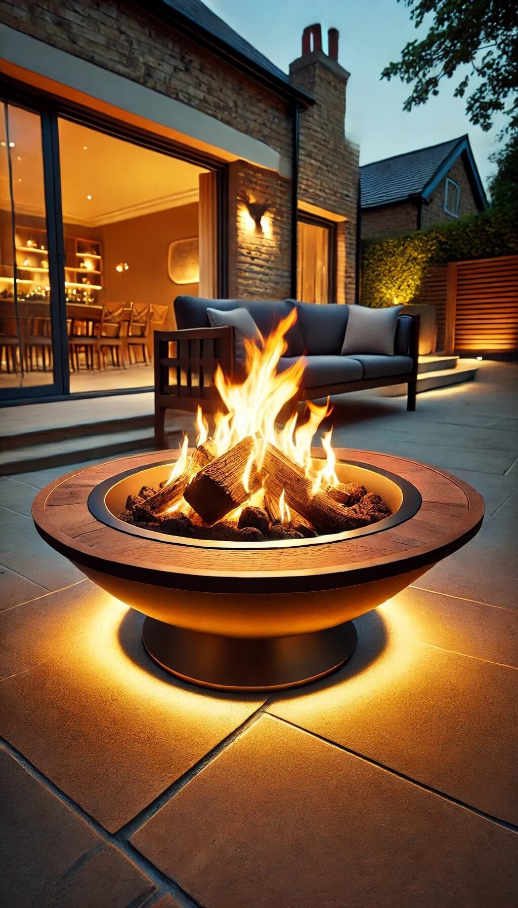 Fire Bowls with Lighting