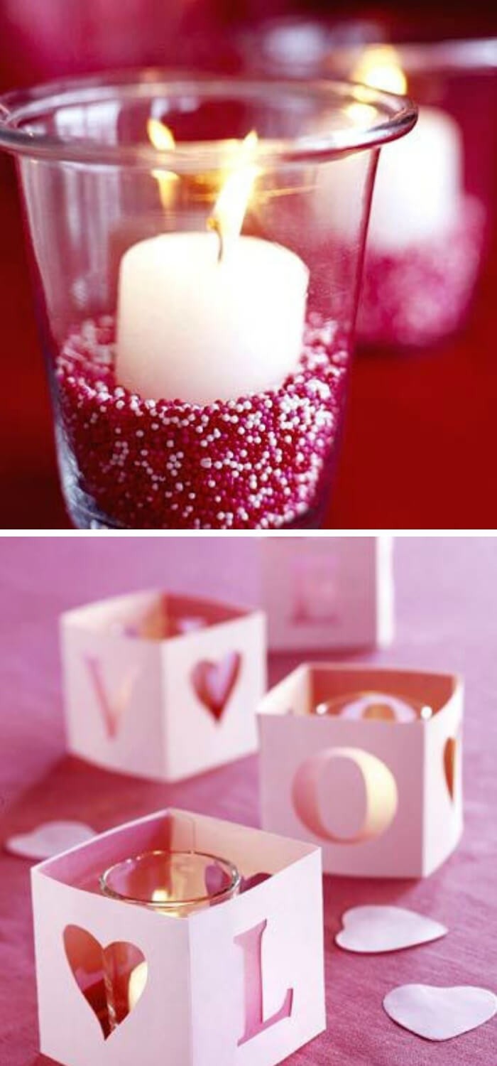 Romantic Table Setting With Candles