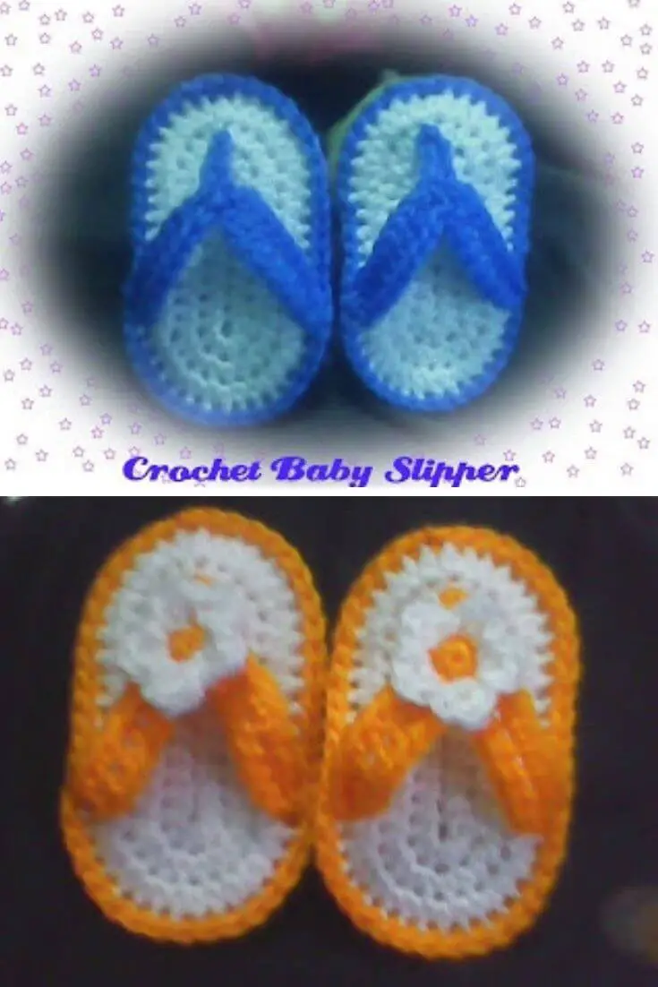 Crochet baby slippers