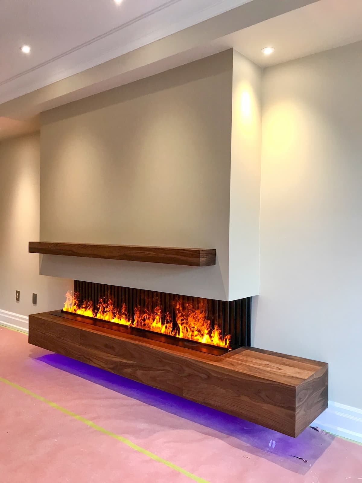 Water vapor fireplace