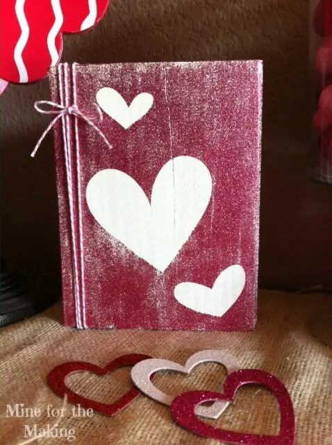 The wood scrapbook covers