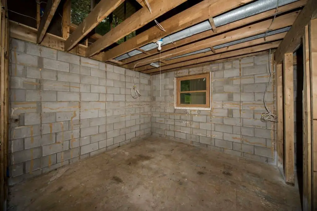 Basement cinder block wall ideas.