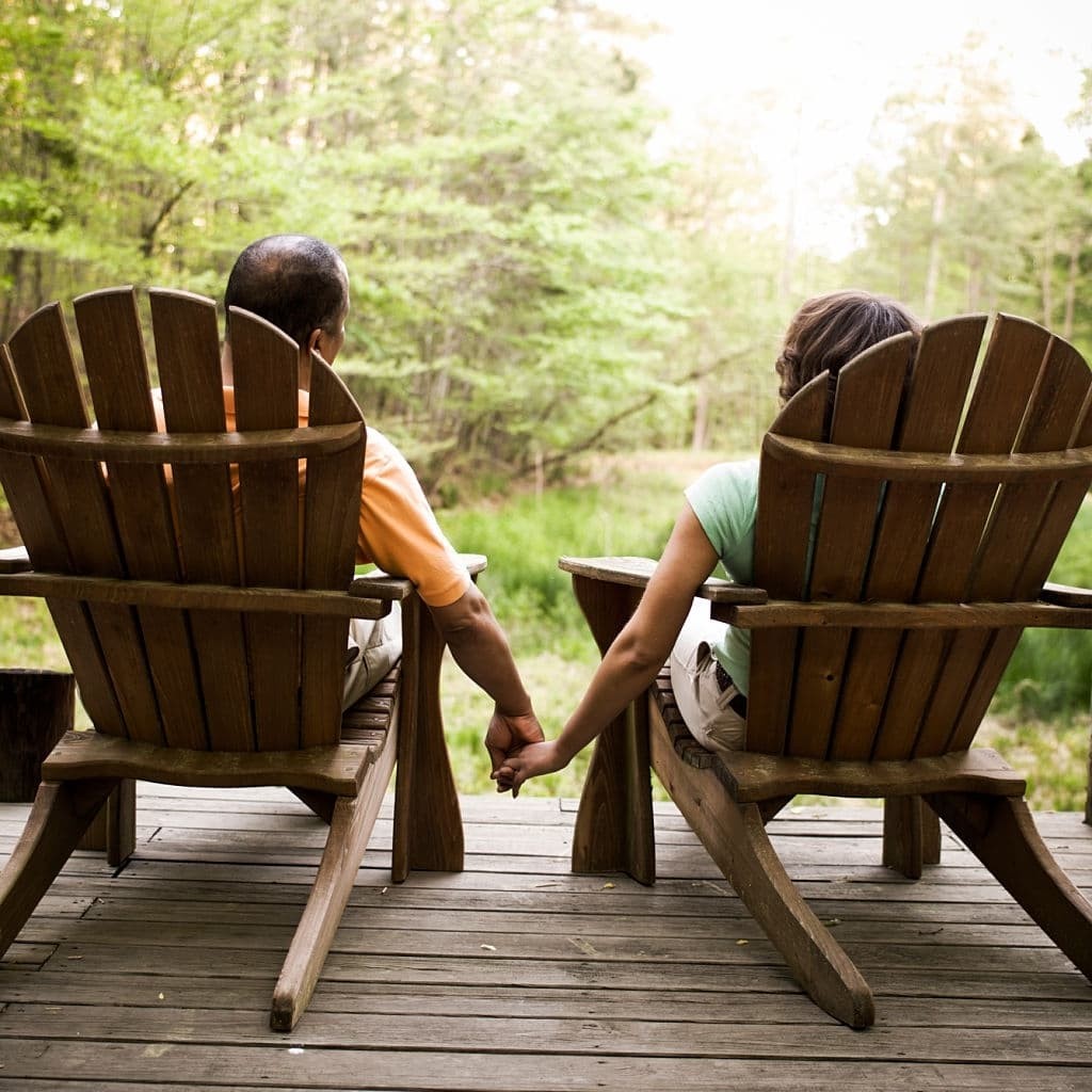 Backyard Oasis With Adirondack Chairs