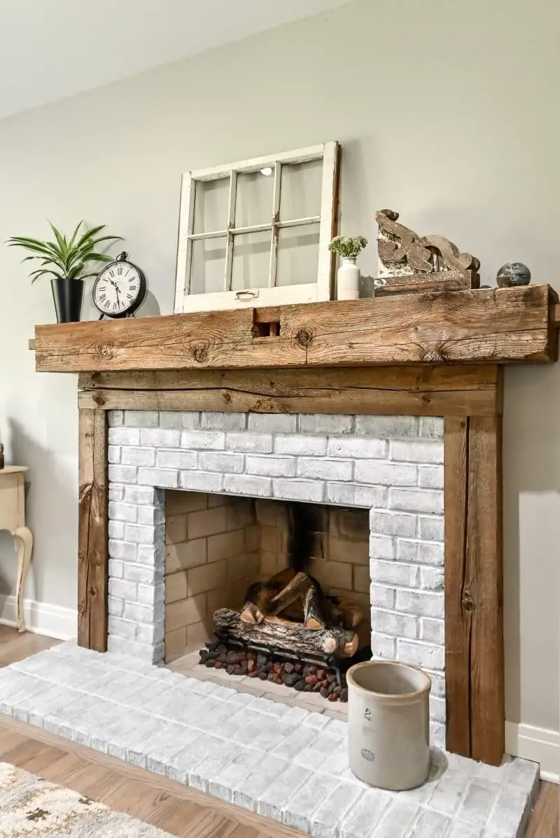 Farmhouse fireplace surround ideas.