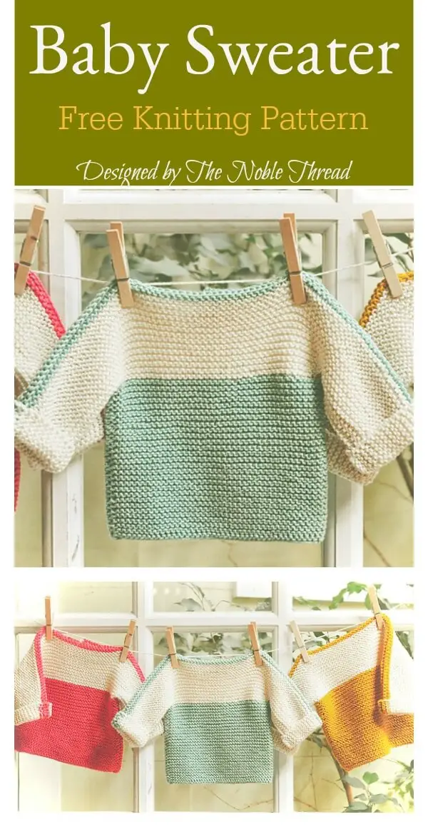 French Macaroon Baby sweater Free knitting pattern