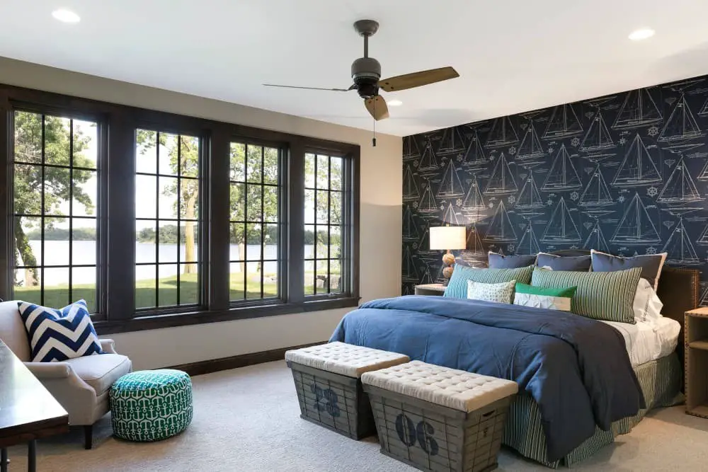 Master bedroom accent wall ideas.