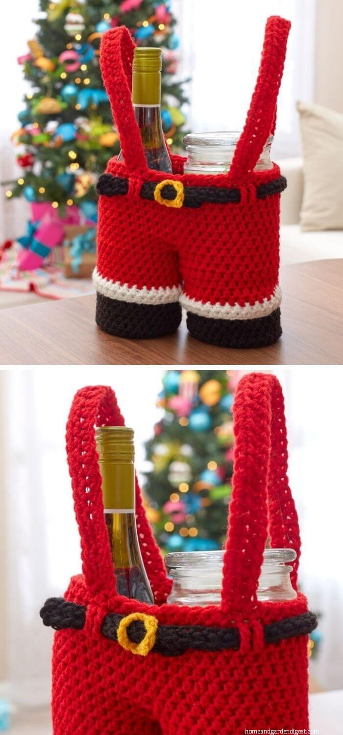 Santa pants gift basket